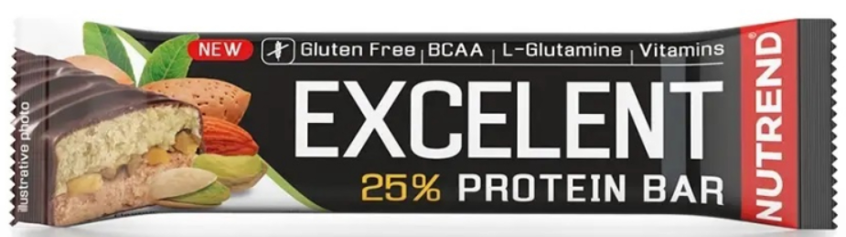 Протеїновий батончик Nutrend Excelent Protein bar 25% Мигдаль Фісташка 85 г Протеїновий батончик Nutrend Excelent Protein bar 25% Мигдаль Фісташка 85 г