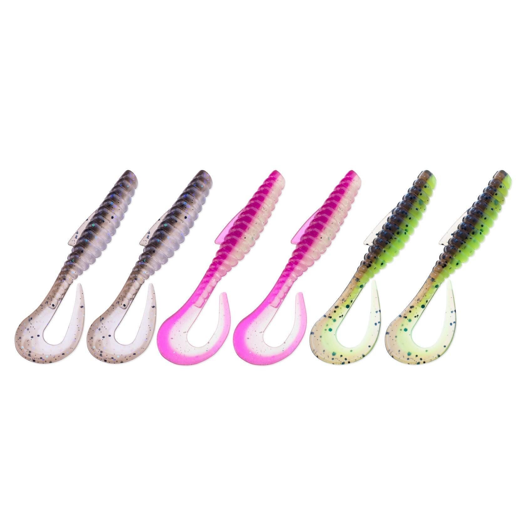 Набор силиконовых приманок твистер VA Mad Twist 2,6" 65 мм 6 шт. цвет М4