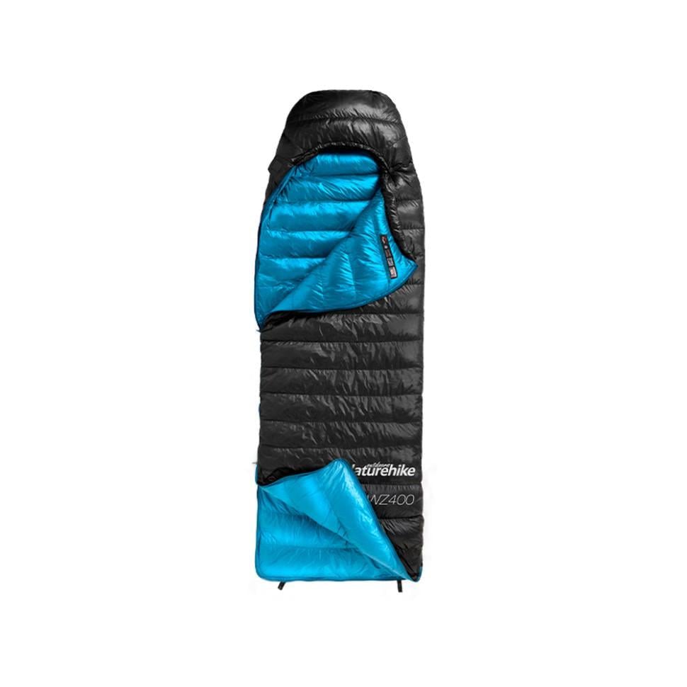 Спальник з натуральним пухом Naturehike CW400 NH18C400-D p-р L Чорно-блакитний Спальник з натуральним пухом Naturehike CW400 NH18C400-D p-р L Чорно-блакитний