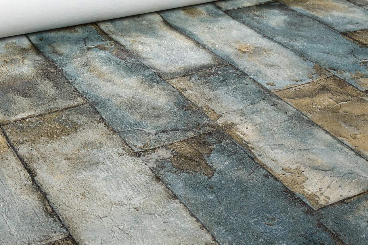 Обои флизелиновые DU&KA Effect 30442-5 винил горячего тиснения 1,06х10,05 м Бирюзовый