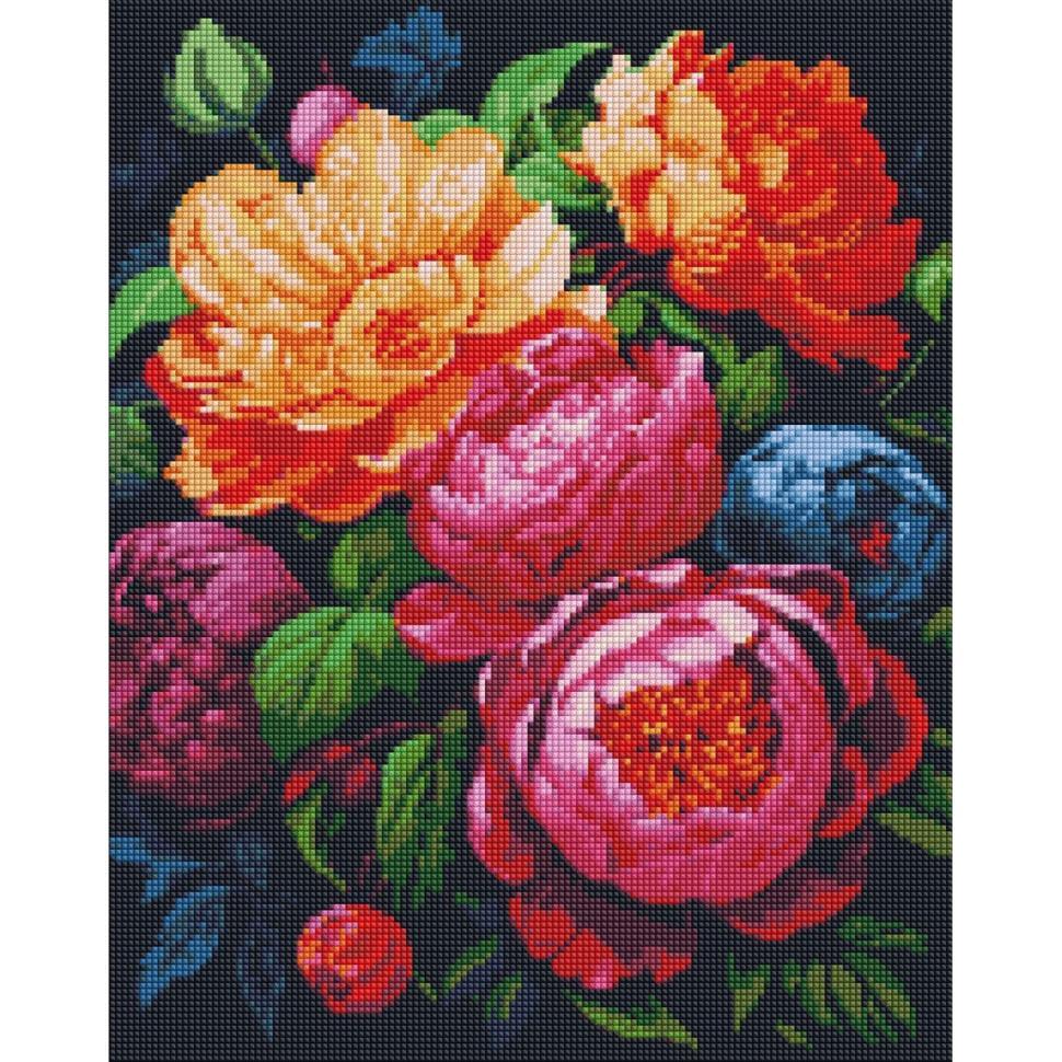 Алмазна мозаїка Ideyka Барвистий букет 40x50 см (AMO7850)