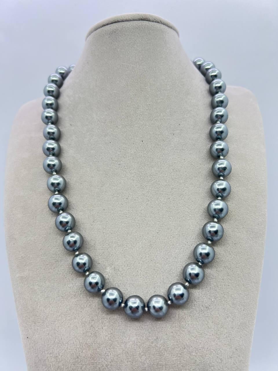 Бусы майорка 10 мм 42 см Синий (10891)