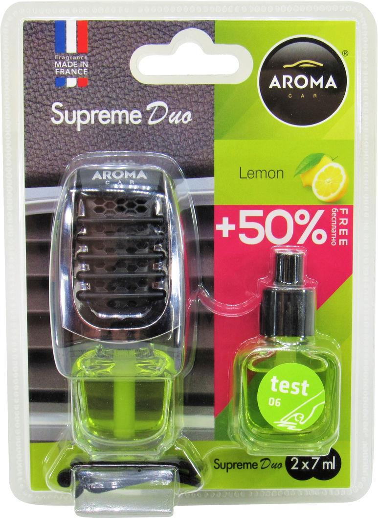 Ароматизатор для авто Aroma Car Supreme Duo Lemon на дефлектор (92252)