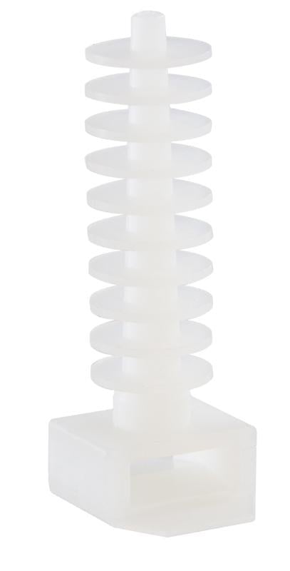 База дюбельного типа АСКО-Укрем CTH-1 Ø 10 41х6,5 мм для стяжки нейлон 6,6 1 шт. Белый (A0150090025)