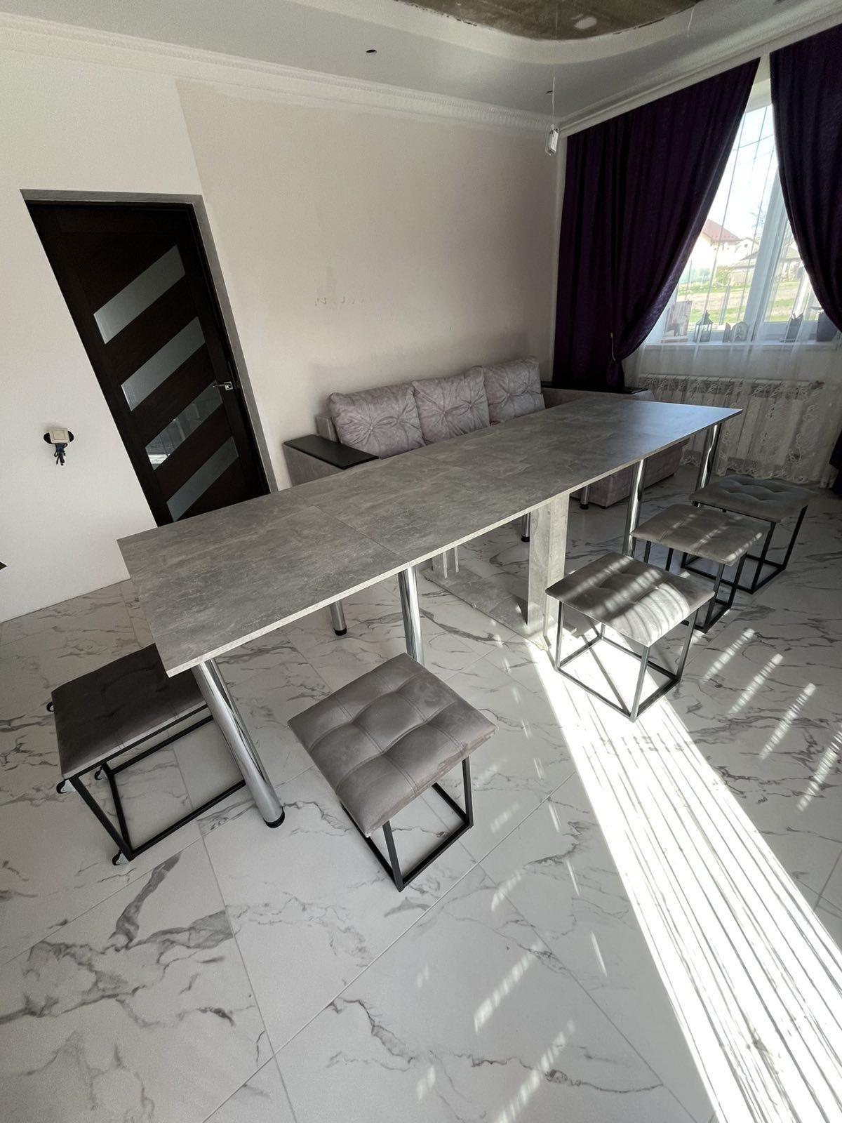 Пуф-трансформер з велюру антикіготь 5в1 Сірий - фото 3 Пуф-трансформер з велюру антикіготь 5в1 Сірий - фото 3