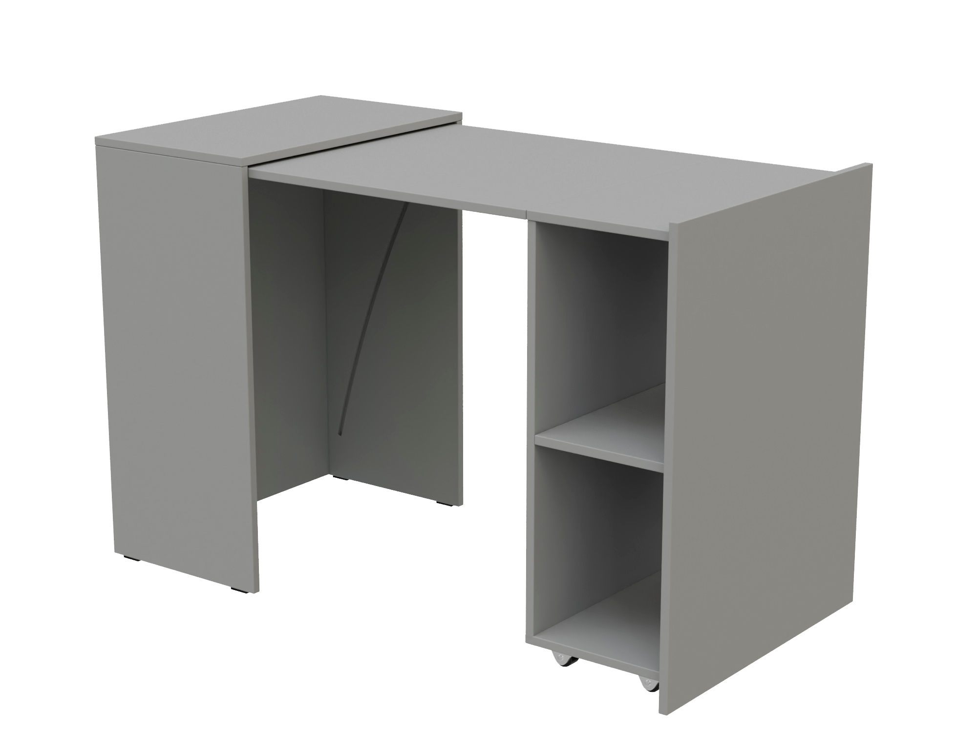 Тумба-Стол HOME OFFICE Стальной Серый