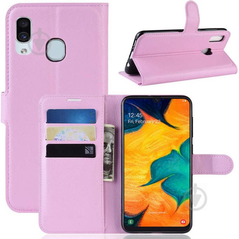 Чехол-книжка Litchie Wallet для Samsung Galaxy A20 / Galaxy A30 Светло-розовый (hub_zkGW96478)