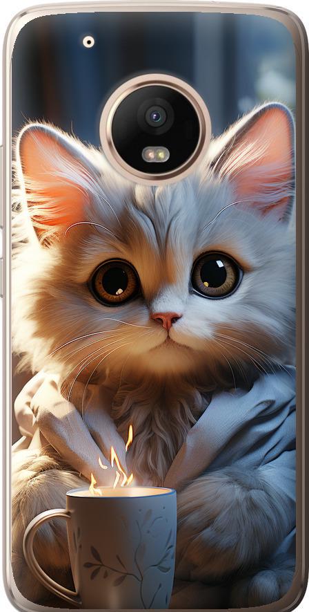 Чехол на Motorola Moto G5 PLUS White cat (5646u-1038-42517)
