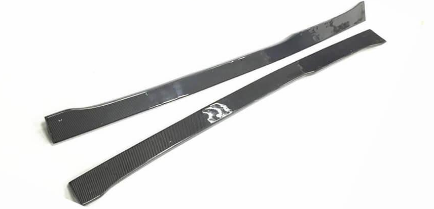 Пороги боковые DDCarbon Base для Audi ТТ 2014-2023 натуральный карбон (133101)