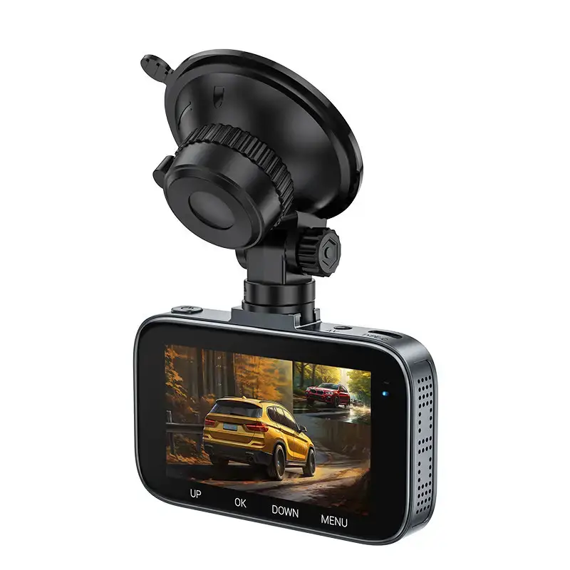 Видеорегистратор автомобильный Hoco DV6 Driving Recorder with 3" with rear camera Black - фото 3