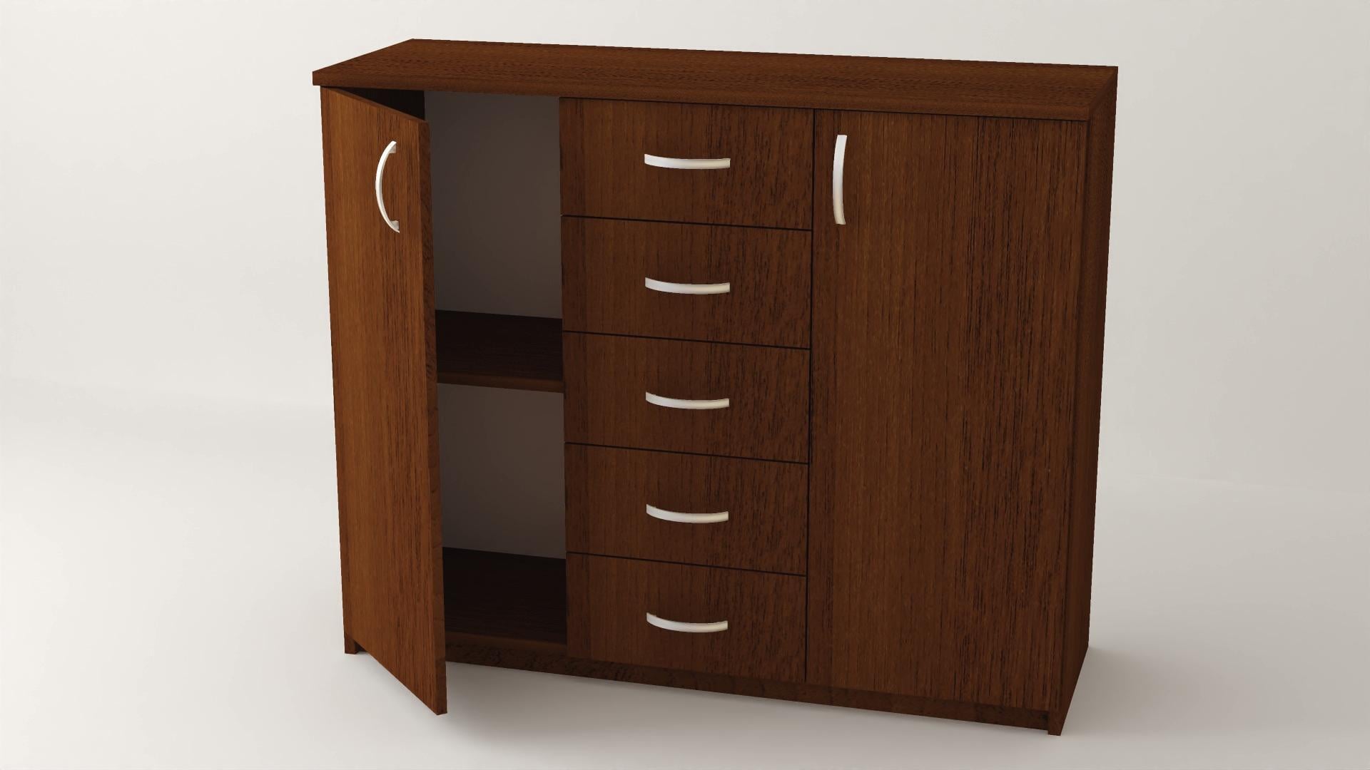 Комод Алекса ВК-9 132х38х92 см Орех лесной Комод Алекса ВК-9 132х38х92 см Орех лесной