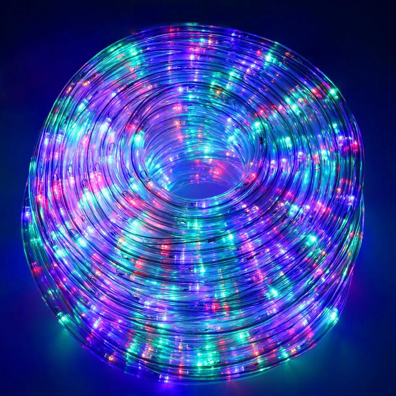 Гірлянда вулична Дюралайт від мережі з перехідником 20 м Різнокольоровий (1000-RV20)