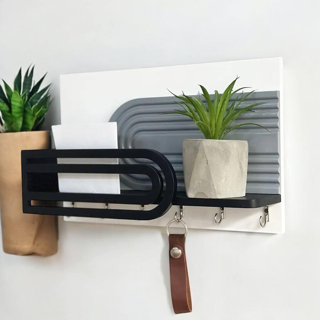 Ключниця настінна з поличкою в стилі арт-деко (444010) - фото 3 Ключниця настінна з поличкою в стилі арт-деко (444010) - фото 3