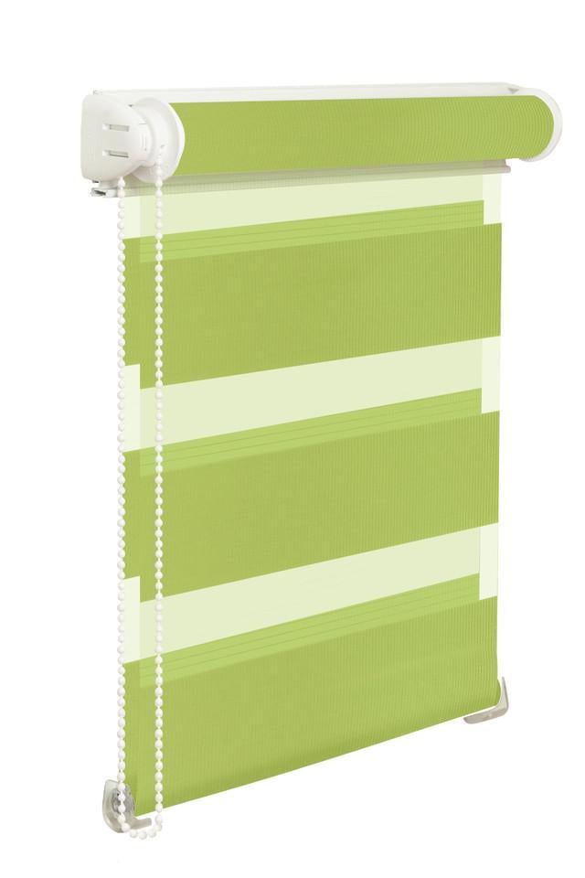 Ролета тканевая NewTex День-Ночь 67х165 см Зеленый (207)