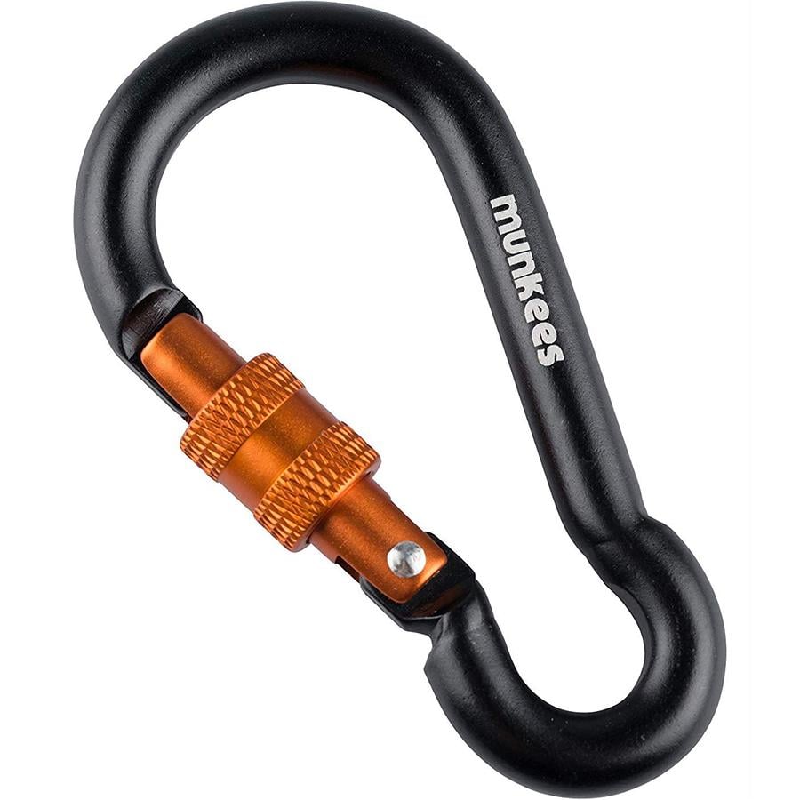 Карабин Munkees Pear with Screw Lock 8x80 мм Black (3249) - фото 1 Карабин Munkees Pear with Screw Lock 8x80 мм Black (3249) - фото 1