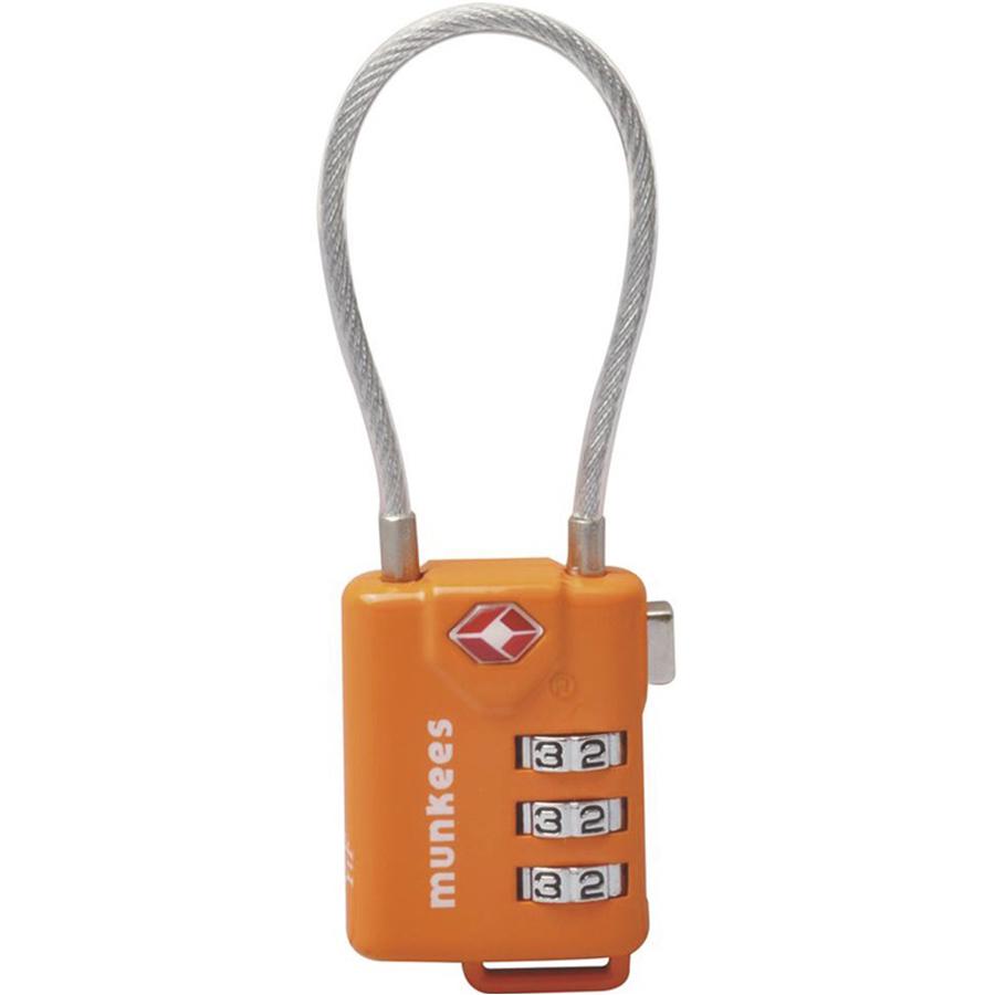 Брелок-замок Munkees 3609 TSA Cable Combi Lock Orange