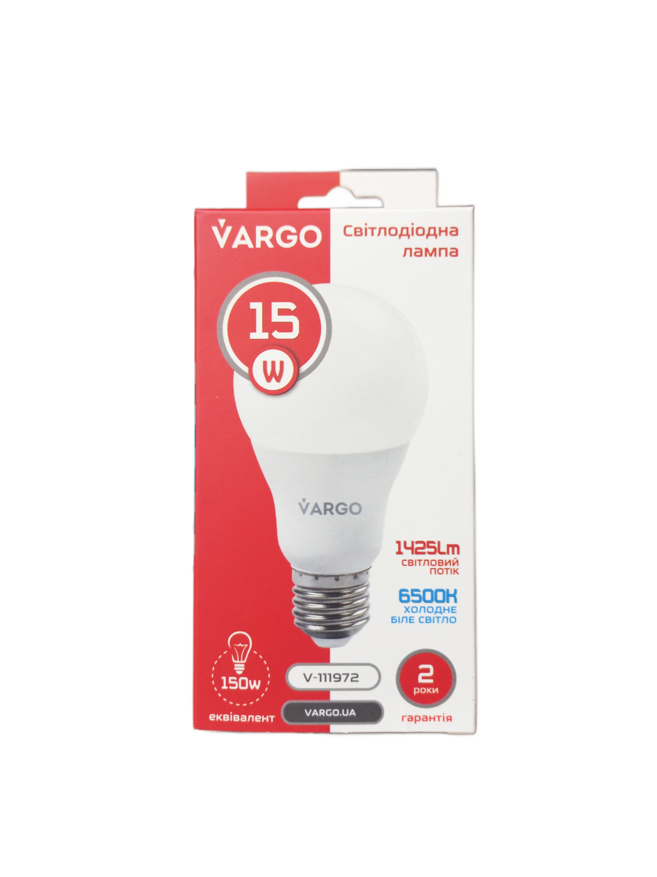 Лампа светодиодная VARGO A65 15W 6500 K E27 V-111972 (110838)