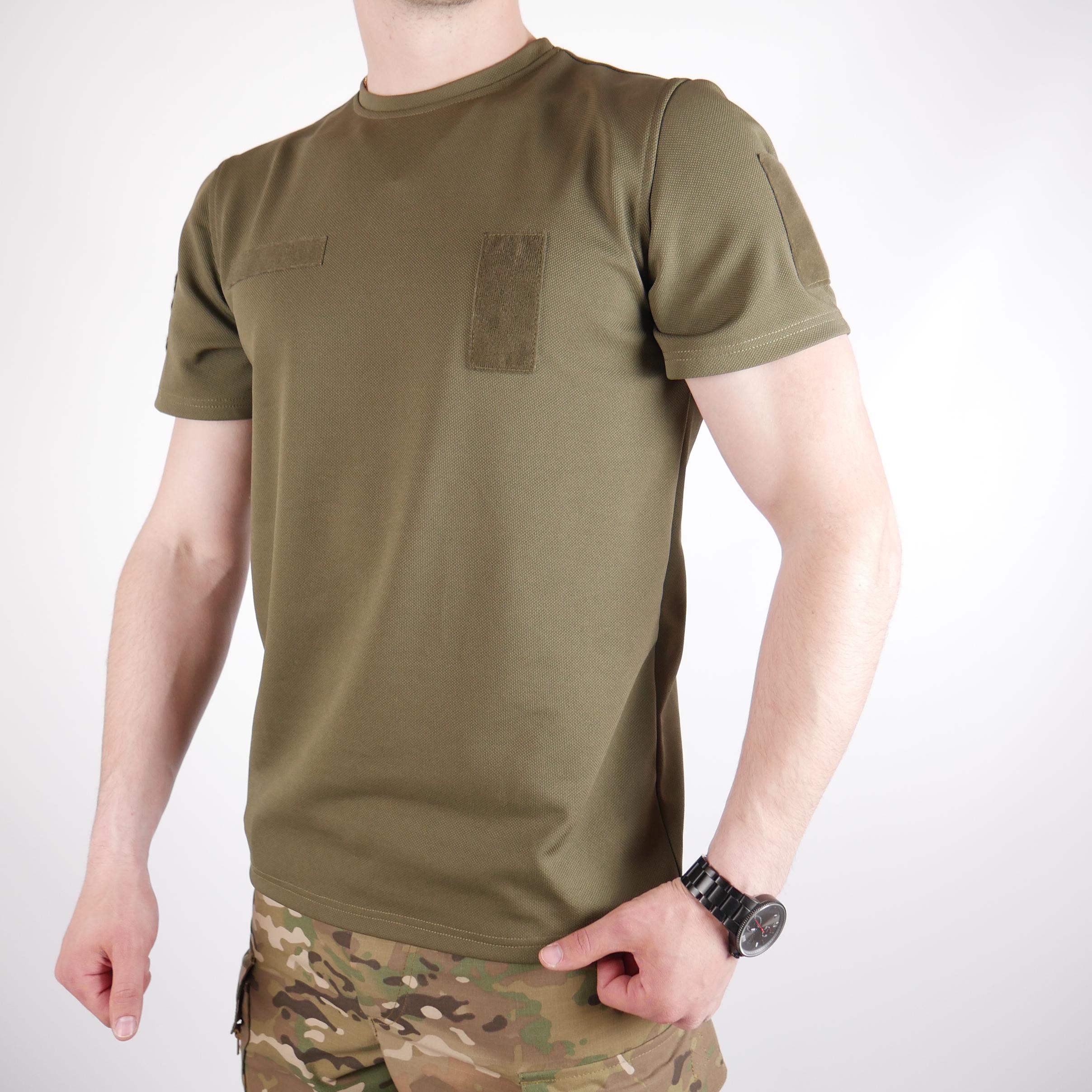 Футболка Kiborg Tactical Coolpass з велкро панелями для шевронів XL Хакі (10895386) - фото 2 Футболка Kiborg Tactical Coolpass з велкро панелями для шевронів XL Хакі (10895386) - фото 2