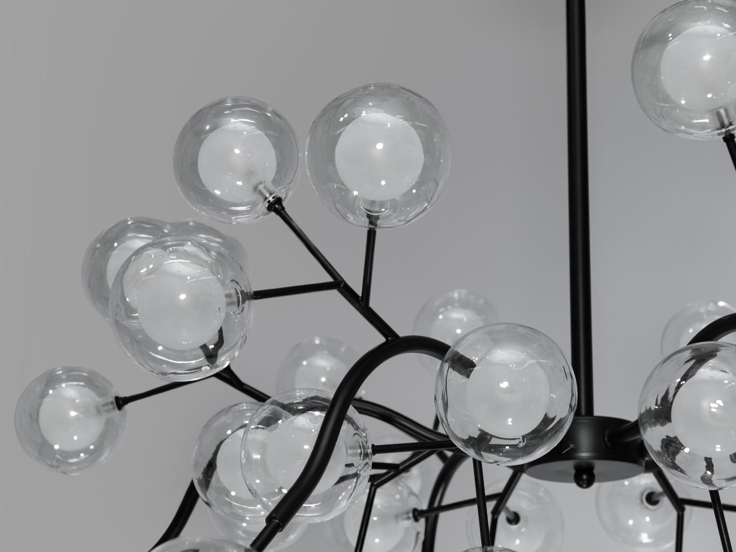 Люстра подвесная Светлячок 54 ламп Черный (886-54B BK) - фото 3 Люстра подвесная Светлячок 54 ламп Черный (886-54B BK) - фото 3