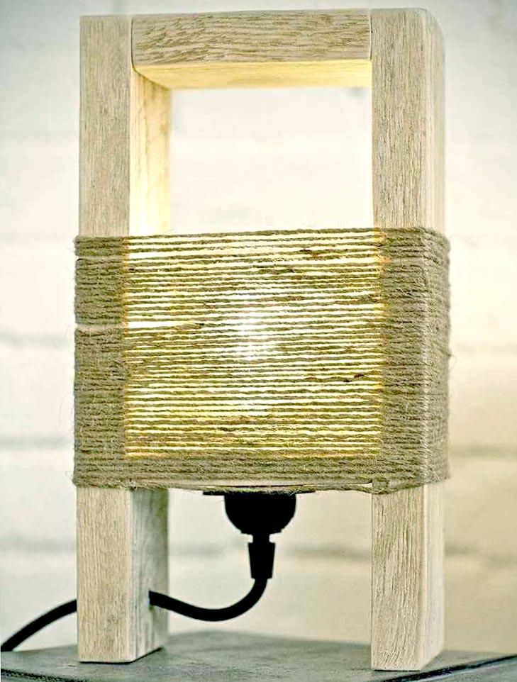 Светильник настольный из дерева Стапеда Бланже (НСС-009201)