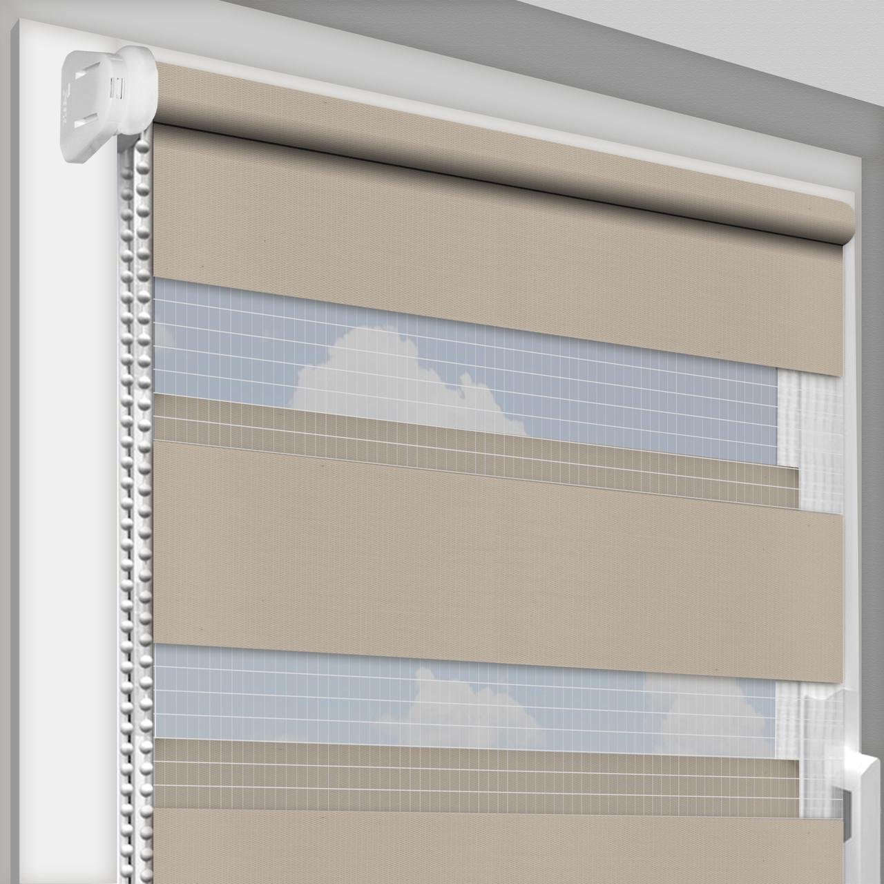 Рулонна штора день-ніч DECO SHARM Secret Impress DN 232 190х160 см Бежевий (DN232-42) - фото 1 Рулонна штора день-ніч DECO SHARM Secret Impress DN 232 190х160 см Бежевий (DN232-42) - фото 1