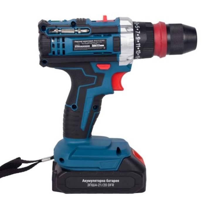 Шуруповерт акумуляторний Зеніт Профі ЗПША-21/20 DFR Профі 21V 2000 mAh Blue (853783) - фото 3