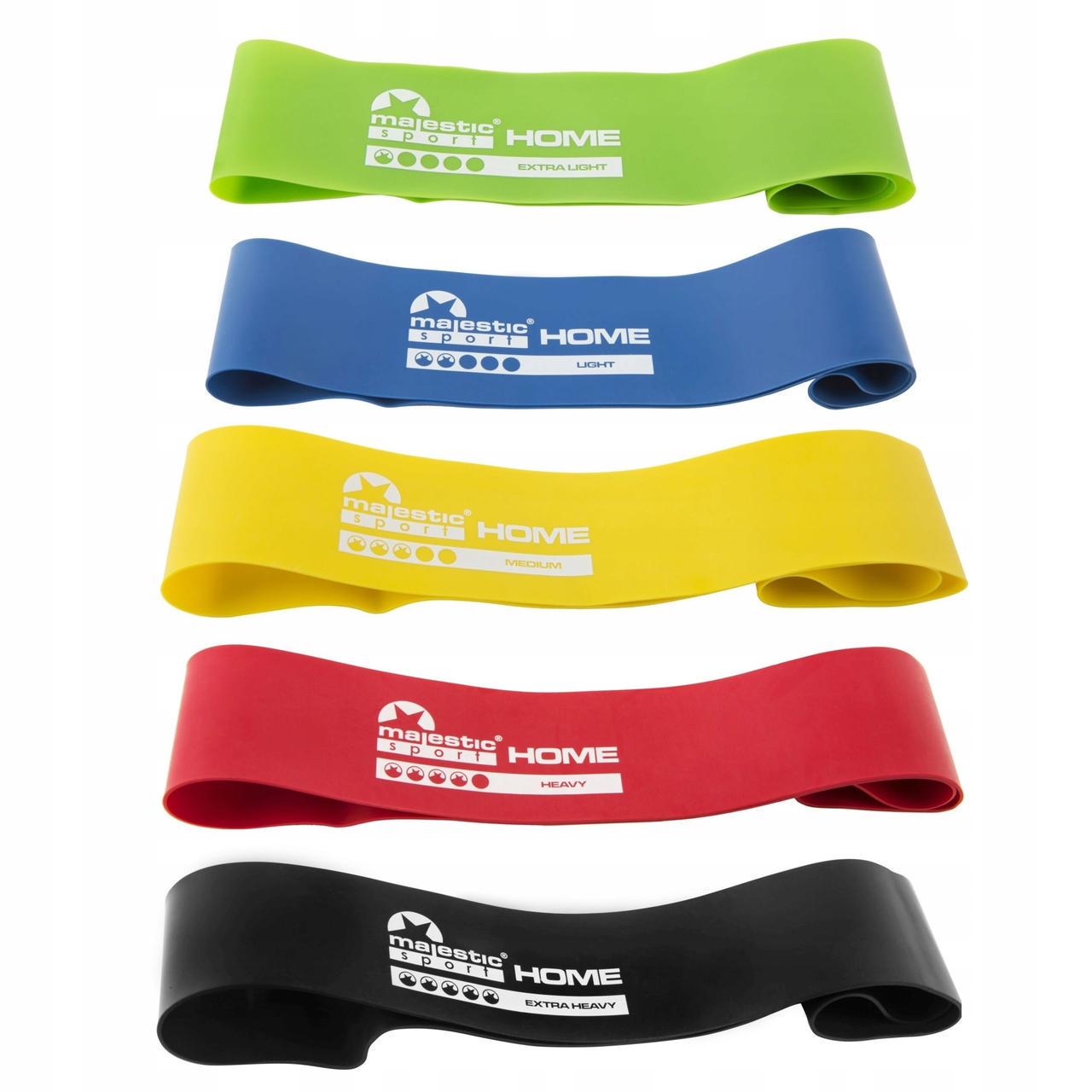 Резинки для фитнеса Majestic Sport Home Mini Band M-HMB-4216 5-25 кг 5 шт.