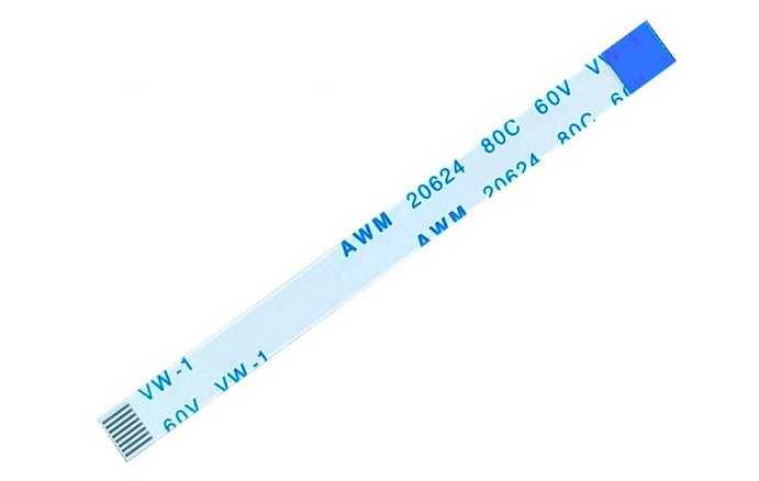 Шлейф плоский 8pin реверсний крок 0,5 мм довжина 5 см AWM 20624 80C 60V VW-1 гнучкий кабель (27040041)