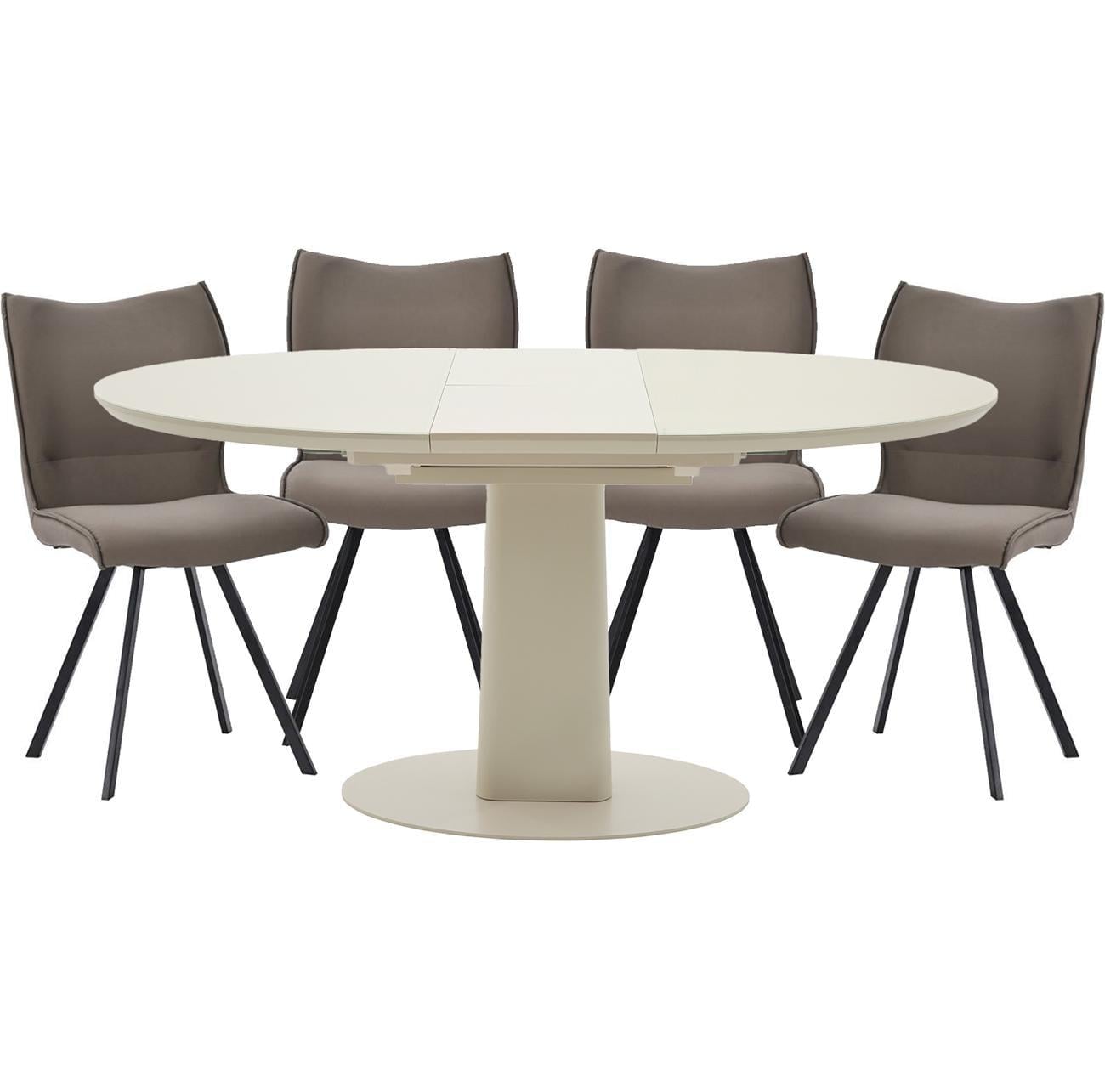 Стол и 4 стула ARENA+TED 120 см Cappucino satin (13584_13597)