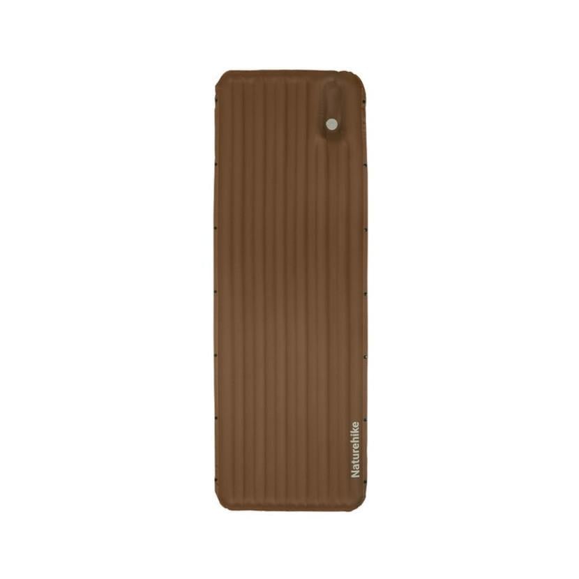 Матрас туристический надувной одноместный Naturehike CNK2450WS035 с насосом 198x68x9,5 см Brown (6927595796955)