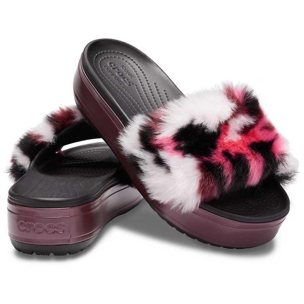 Шльопанці Crocs Crocband Platform Slide So Luxe M6W8 р. 38/24,5 см Black/Burgundy (17612289) - фото 3