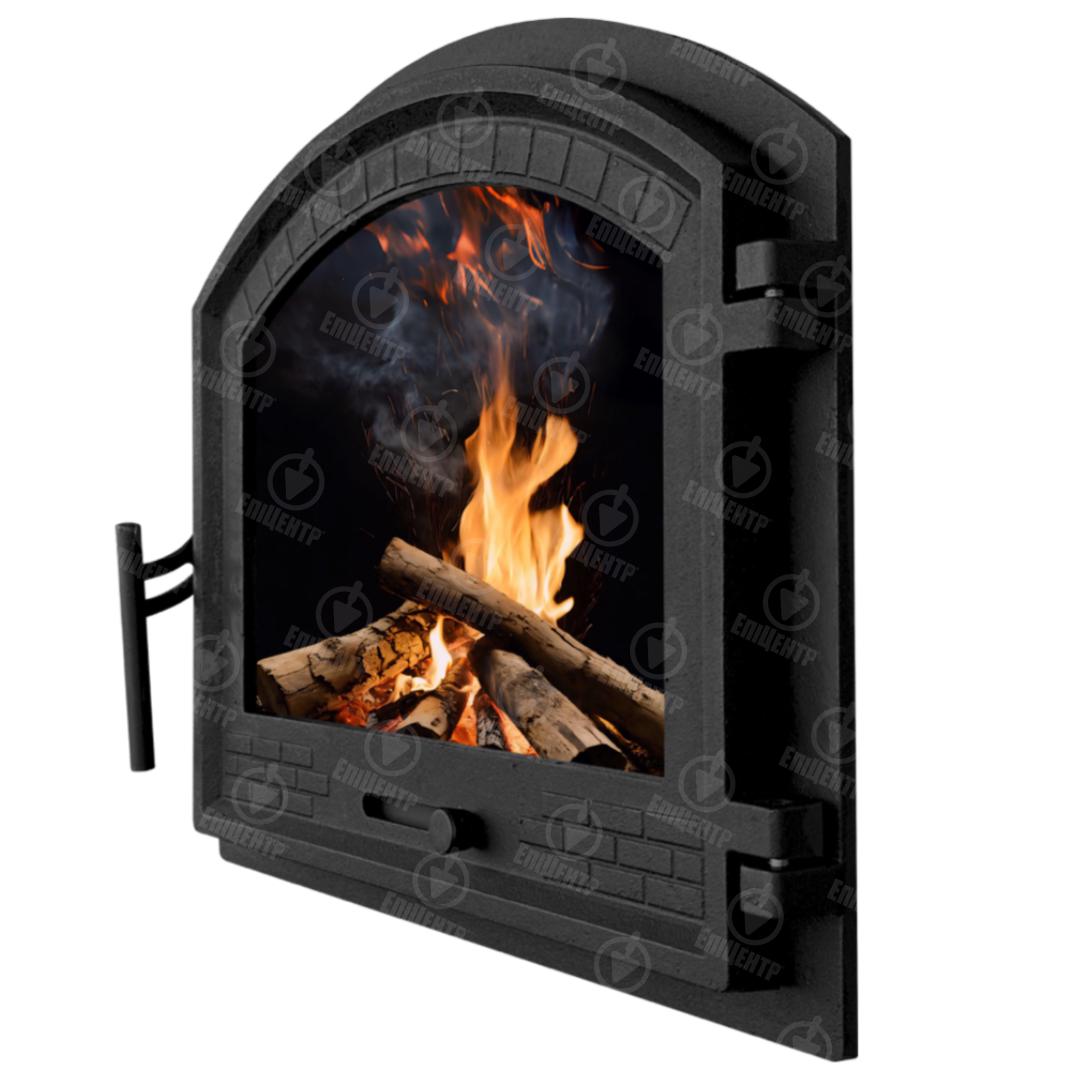 Дверцята для печі чавунні Замкова топкова з регулятором тяги 490х420 мм (24200740) - фото 2