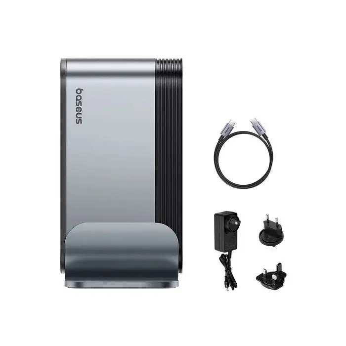 Хаб USB BASEUS UnionJoy 17-Port Triple-Display B00532304811-00 Grey - фото 6