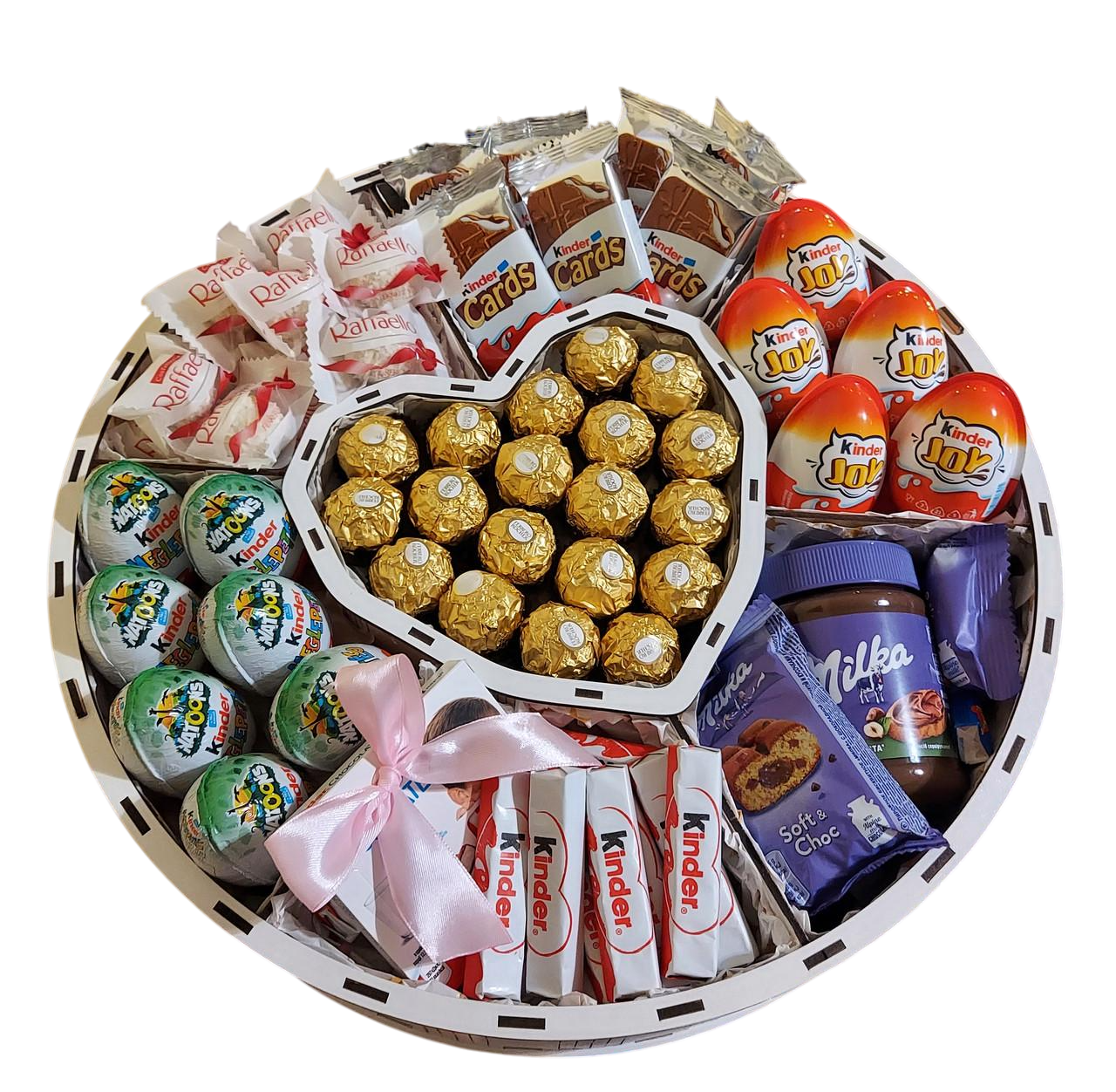 Подарунковий бокс коханій з цукерками фереро роше солодкиий Білий (1734768188)