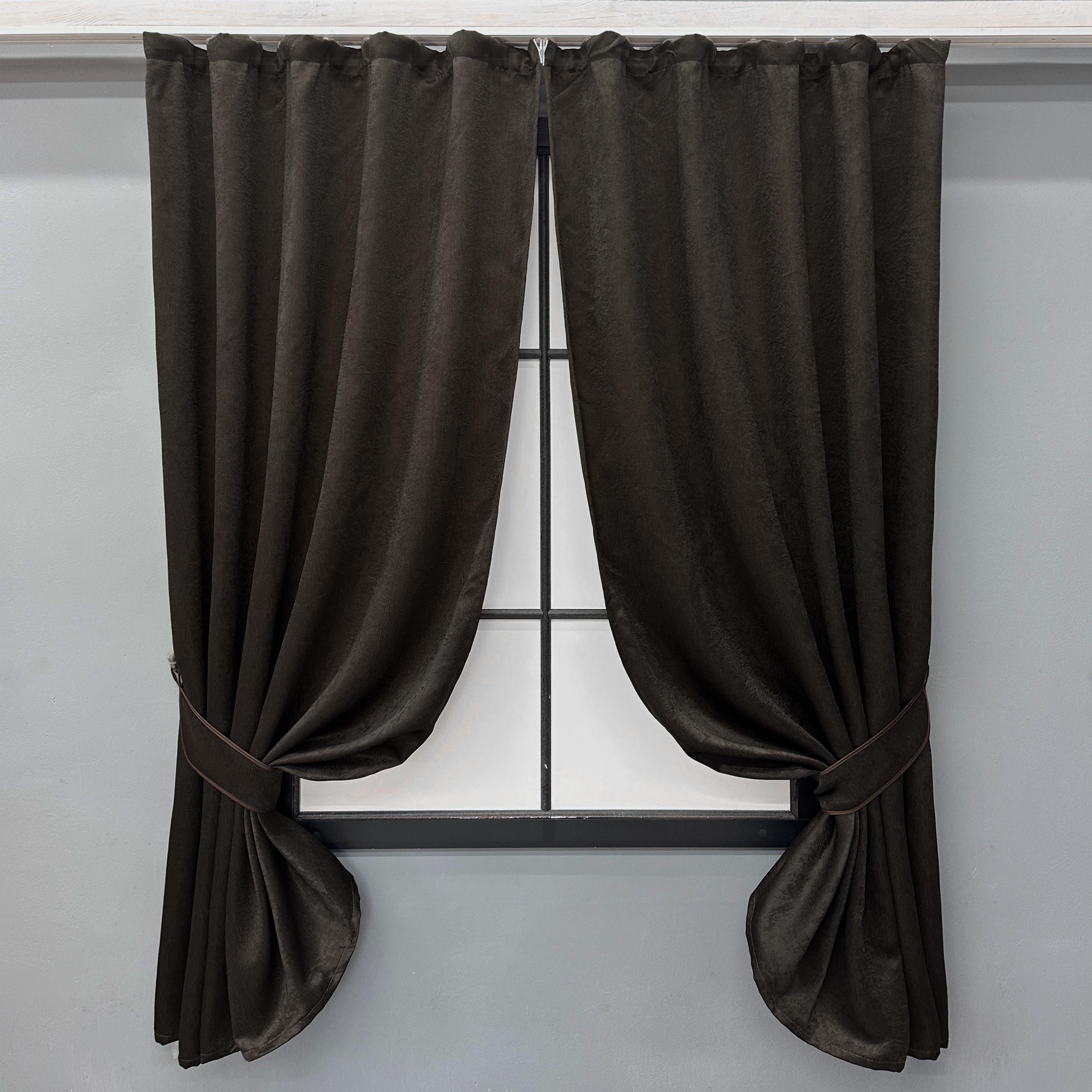 Комплект коротких штор VR-Textil Парма № 1087ш лен 130х170 см 2 шт. Венге (35-0358)