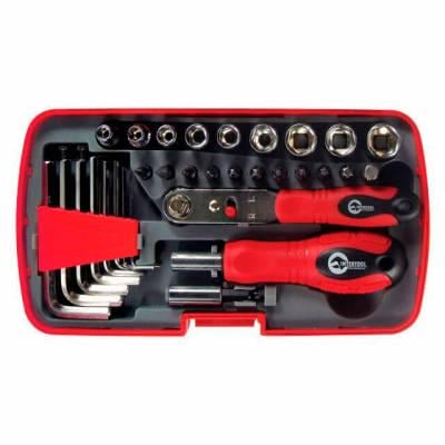 Викрутка з набором інструменту Intertool VT-1035 35 пр. пластиковий футляр