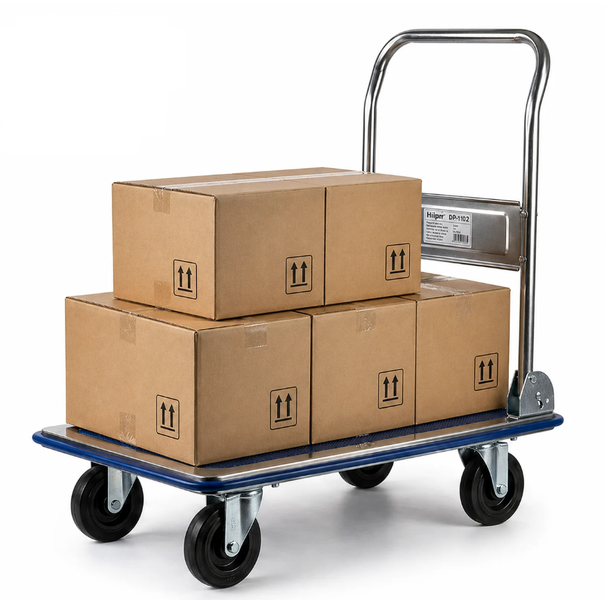 Тележка складская Helper HP - 1173 300 кг грузовая платформенная 4 колеса 90х60х90 см