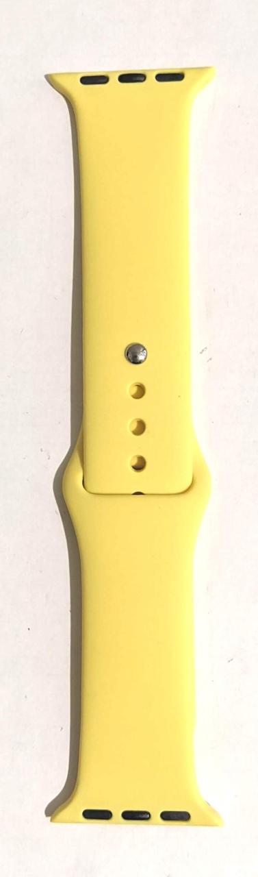 Браслет силиконовый для Apple Watch 38 мм Yellow (000038221) - фото 4