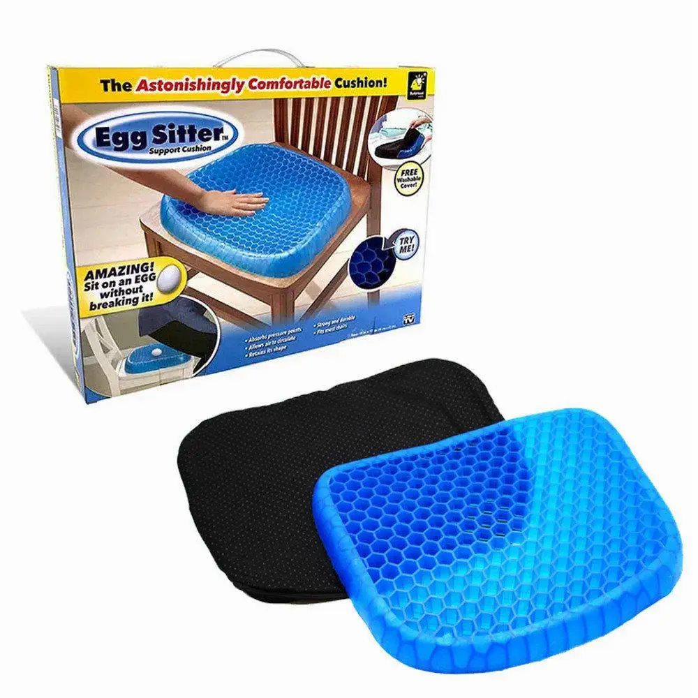 Подушка гелева ортопедична для сидіння з чохлом Egg Sitter Синій