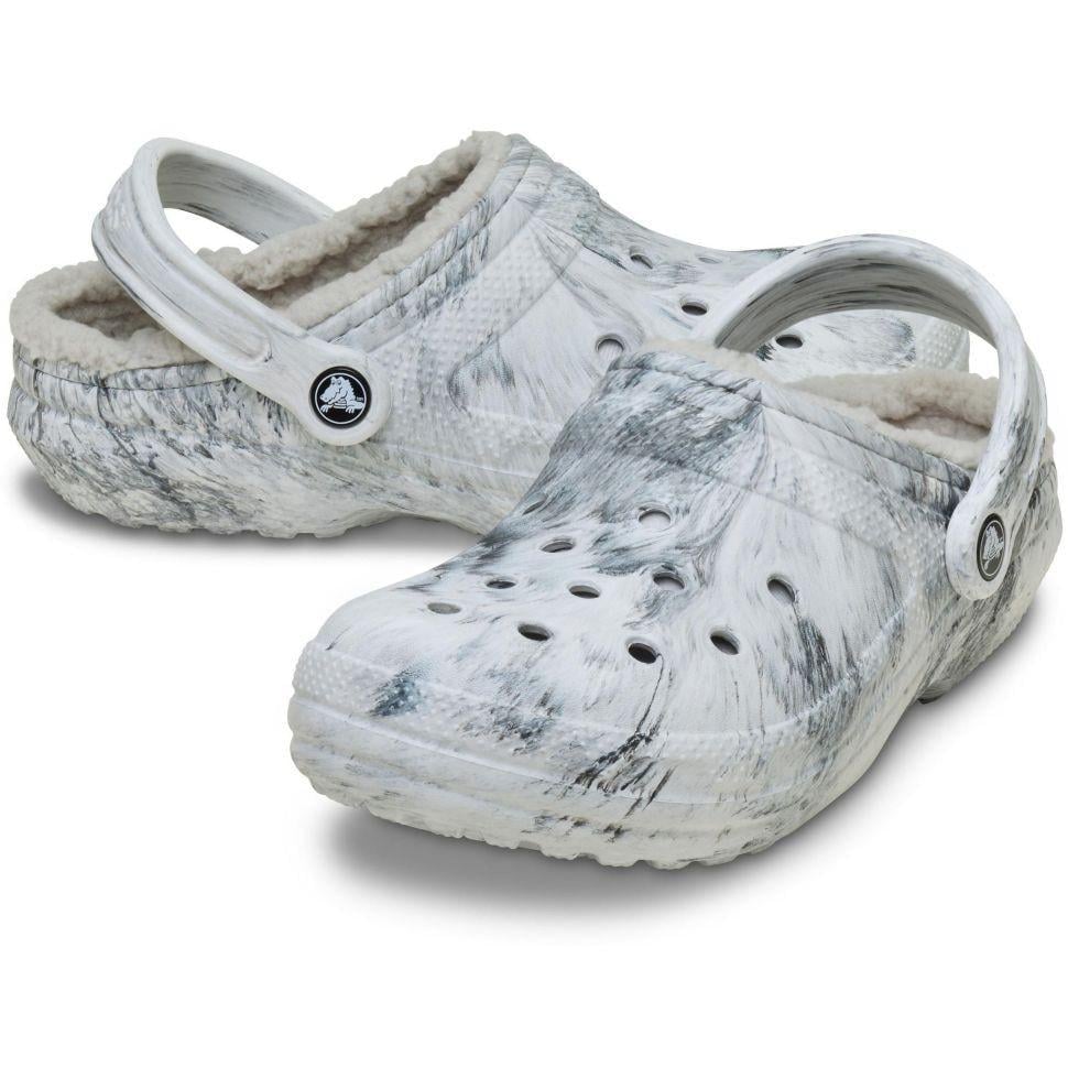 Крокси чоловічі Crocs Classic Lined Watercolor Marbled Clog р. 42-43 Сірий (21889)
