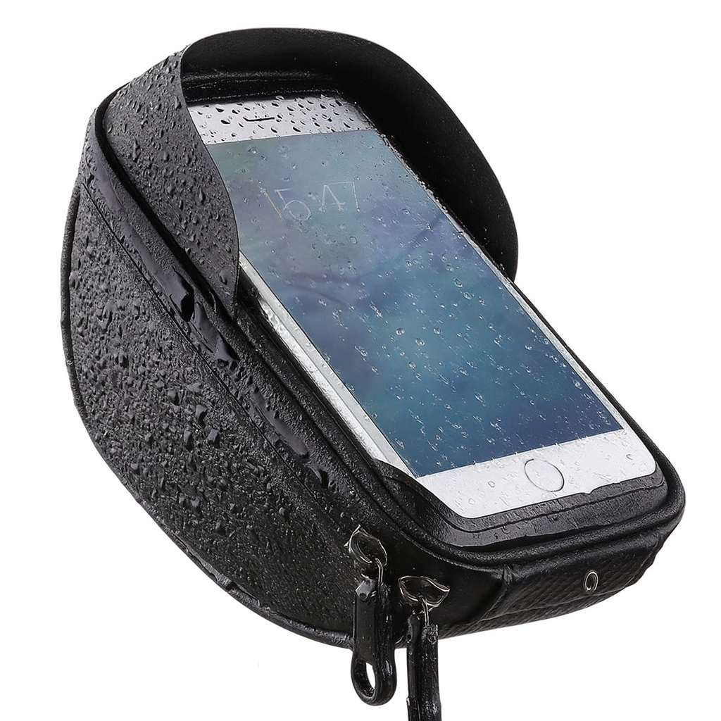 Велосумка на руль West Biking F004222G с держателем для телефона водонепроницаемая Черный (F004222G)