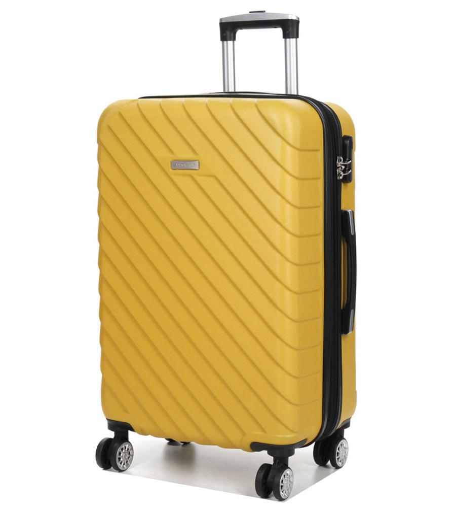 Чемодан средний adisson Snowball 03403 ABS-пластик M 68х44х27 см 68/13 л Желтый