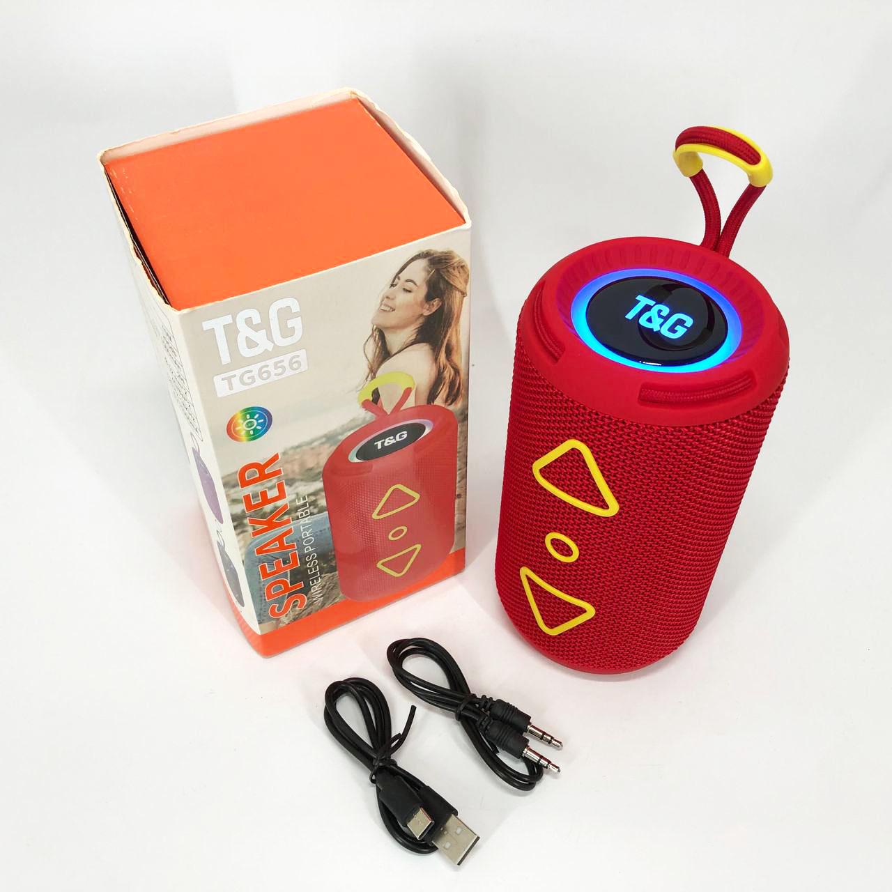 Колонка портативна Bluetooth радіо/акумуляторна Червоний (TG656 FM) - фото 7 Колонка портативна Bluetooth радіо/акумуляторна Червоний (TG656 FM) - фото 7