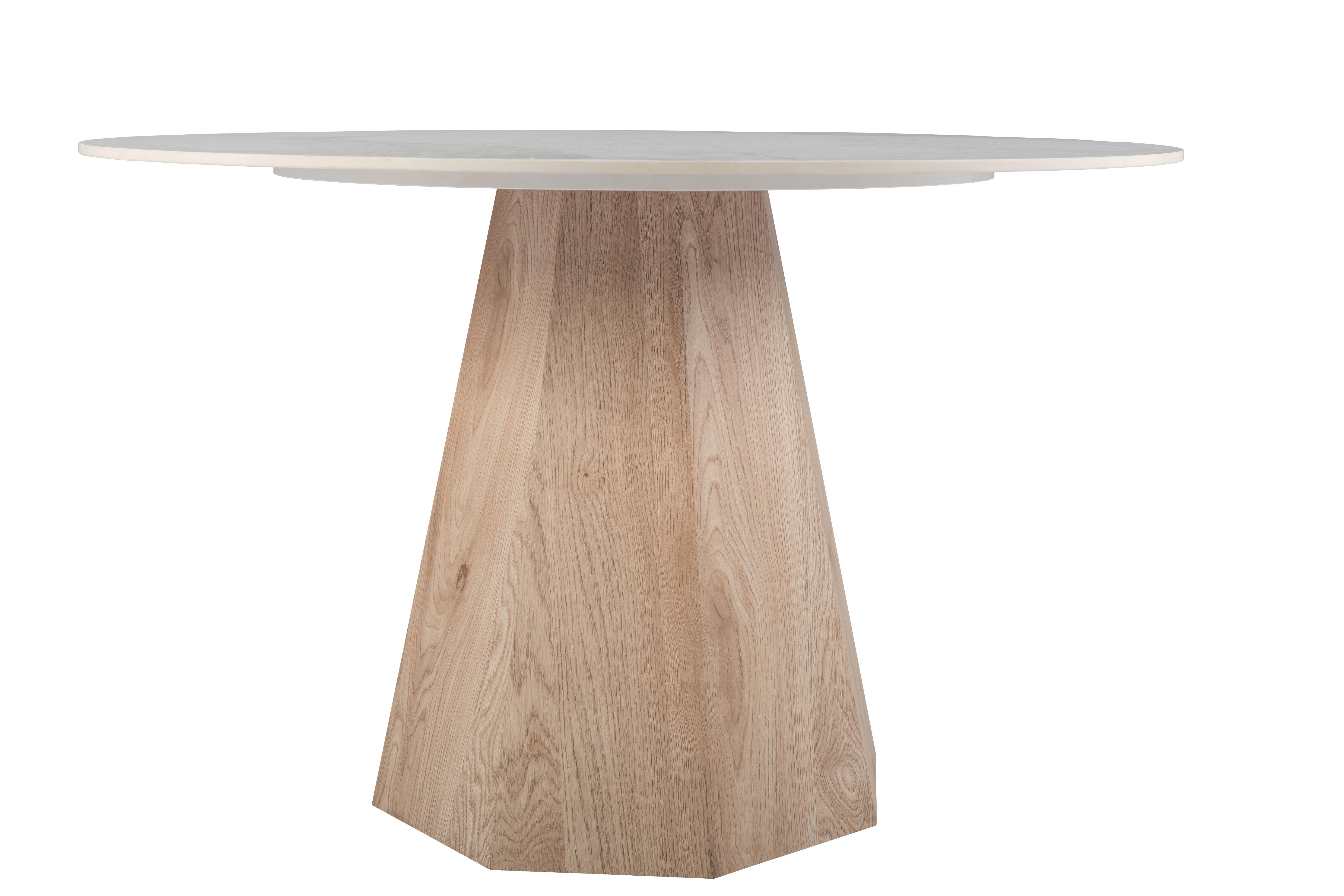 Стол обеденный круглый Квинто Ветро 900/760 мм Керамика голден сэнд/дуб (TМ-300) - фото 5 Стол обеденный круглый Квинто Ветро 900/760 мм Керамика голден сэнд/дуб (TМ-300) - фото 5