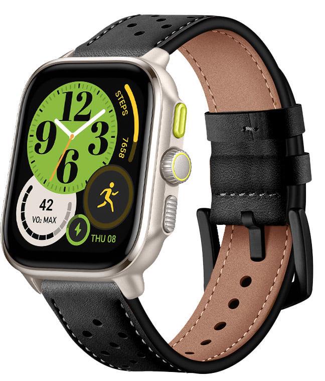Ремешок кожаный Classico для Amazfit Cheetah Square Black (38489-2B)