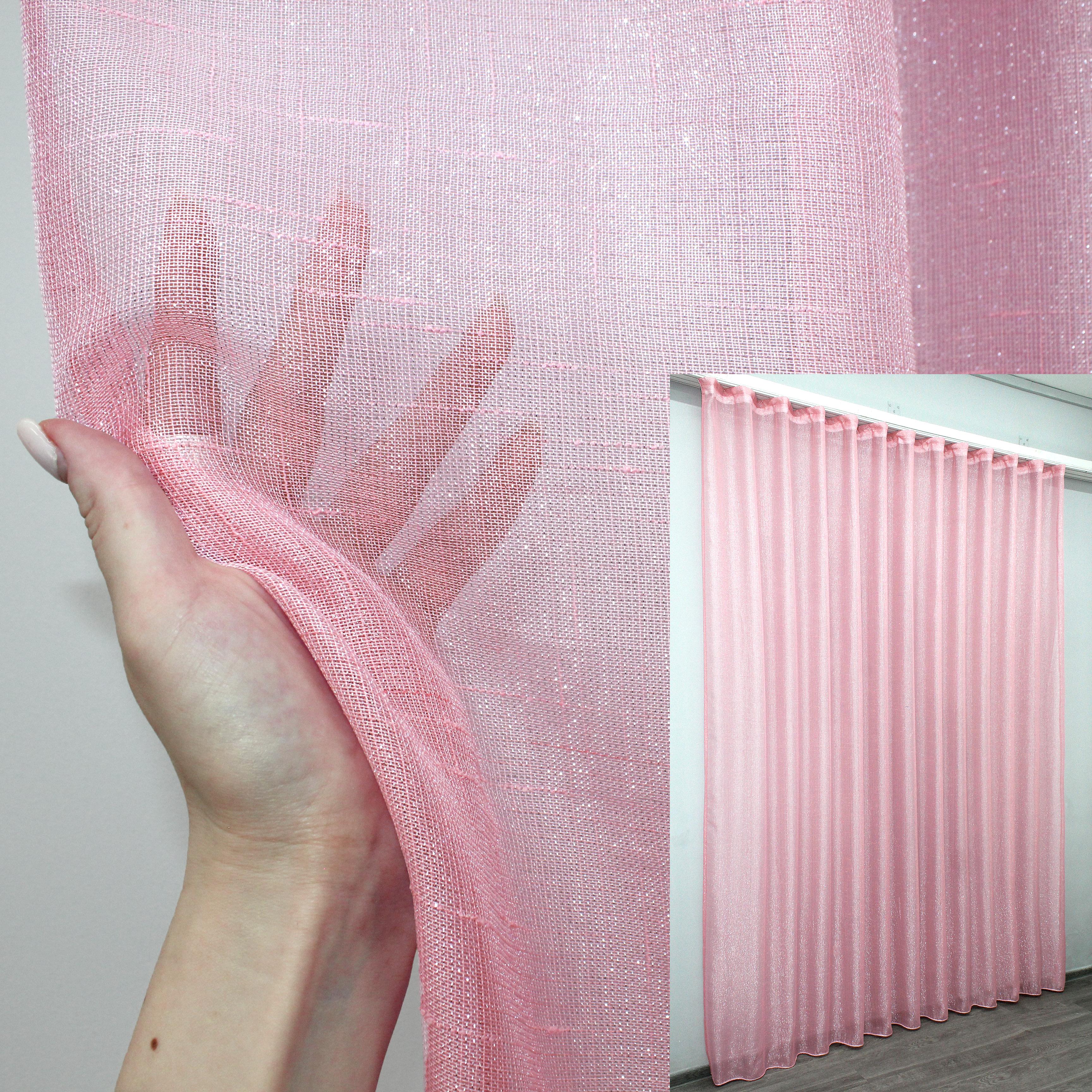 Тюль VR-Textil 1302т Батист с люрексовой нитью 400х270 см Розовый (42-0165) - фото 3