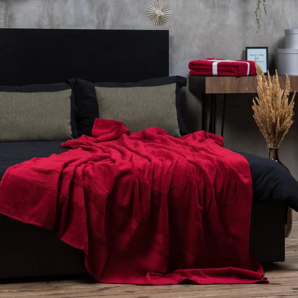 Простынь махровая Aisha Ai-home 150х200 см Бордовый (14319321)