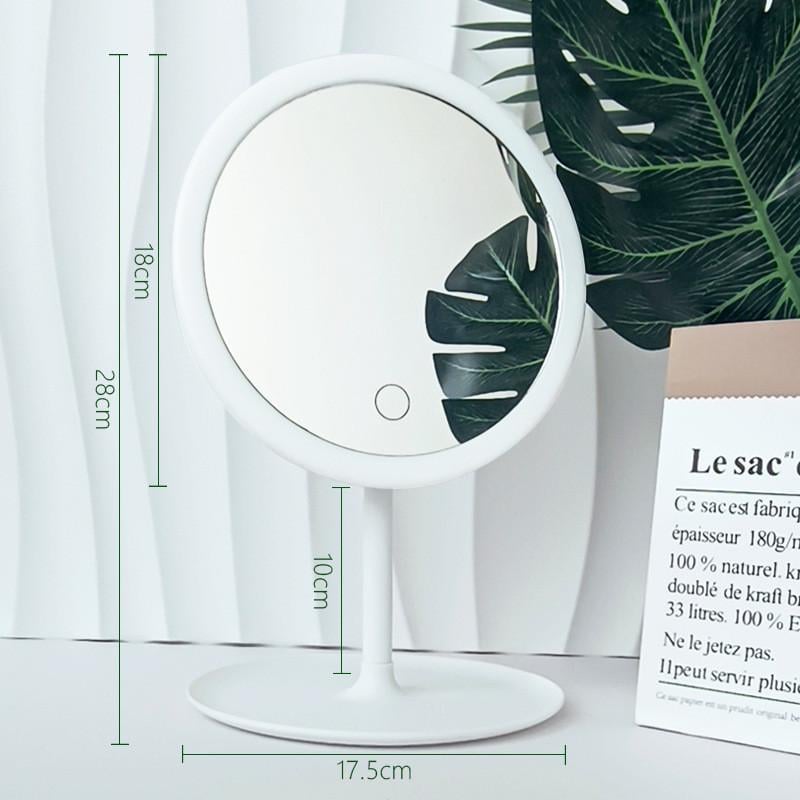 Зеркало косметическое Круглое для макияжа 360° 3 режима (28524297) - фото 6