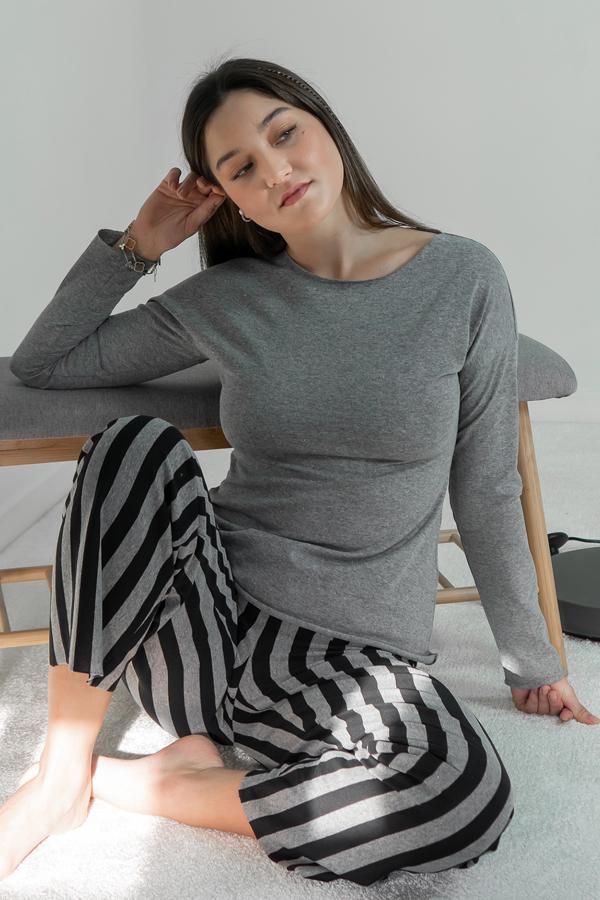 Піжама трикотажна Forli Coffee TR0018-26-69 з брюками M Black (18164128) - фото 2 Піжама трикотажна Forli Coffee TR0018-26-69 з брюками M Black (18164128) - фото 2