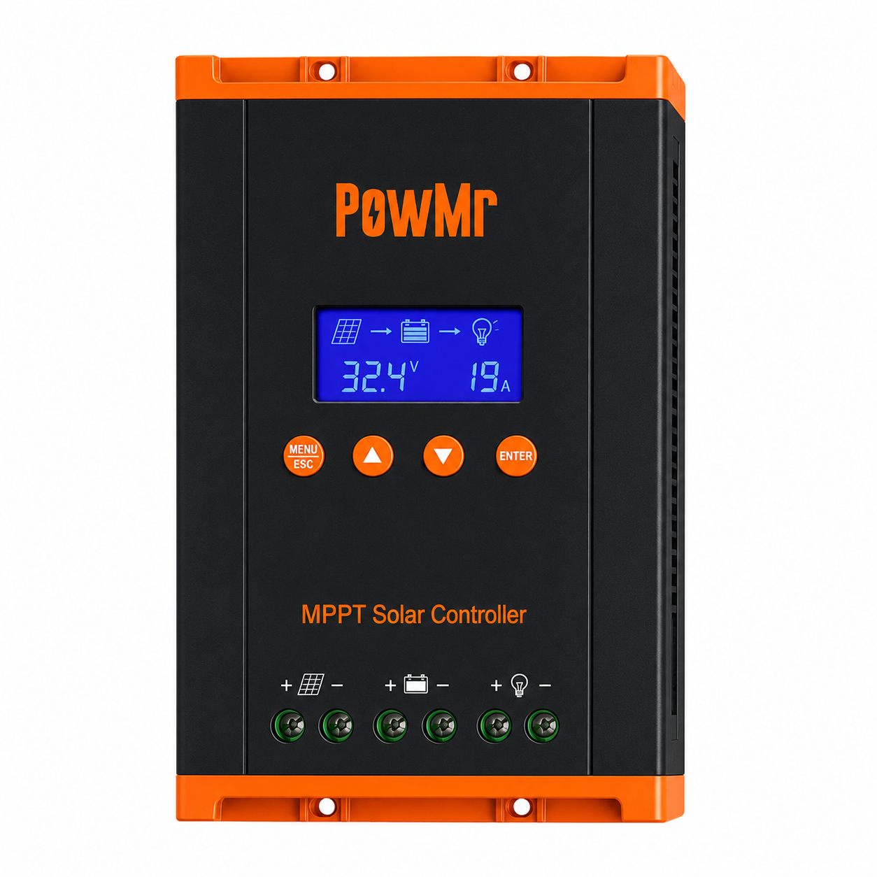MPPT-контролер заряду PowMR для сонячних панелей LiFePO4/AGM/GEL/SLA/FLD 60A 12/24/36/48V (36583420)